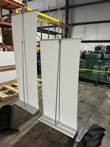 Retractable Roll Up Banner Stand Height Adjustable Trade Show Display 48" WIDE