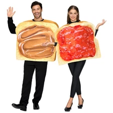 Peanut Butter and Jelly Costume, Halloween Adult Couple Costume for Halloween...