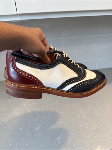 Excellent Cond Allen Edmonds 9.5 Men’s 1776 Red White Blue Dress Shoes - Picture 5 of 12