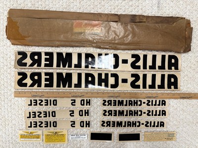 Allis Chalmers Tractor Decal Set Black