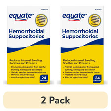 Equate Hemorrhoidal Suppositories Compare to Preparation H 24ct  2 PACK 