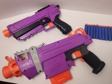 Nerf Fortnite HC-E SP-L Blaster Lot w/ Darts Tested Working Purple