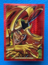 Loki 2024 Skybox Marvel Masterpieces 92 Platinum /492 Red Prism #50