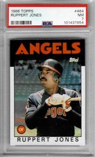 1986 Topps #464 - Ruppert JONES - PSA 7+++ Angels