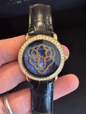 Cartier Revelation D une Panther 37mm, Black Dial, Diamond Bezel - Rose Gold