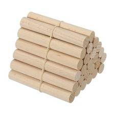25Pcs 5/8x4 Inch Dowel Rods Unfinished Wood Sticks Round Wooden Dowel Rods