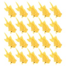 20Pcs Simulation Fish Ornament Plastic Aquarium Decoration Lifelike Yellow Fish