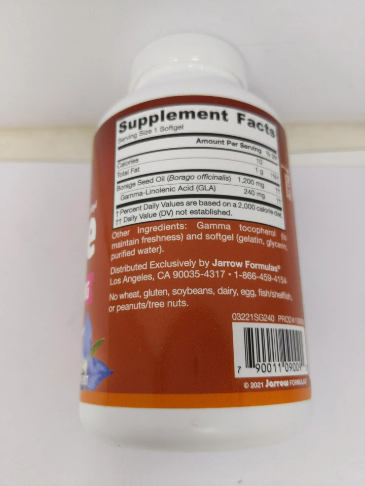Jarrow Formulas Borrage 1200 mg - 120 cápsulas gelatinosas 02/25 - Imagem 3 de 4