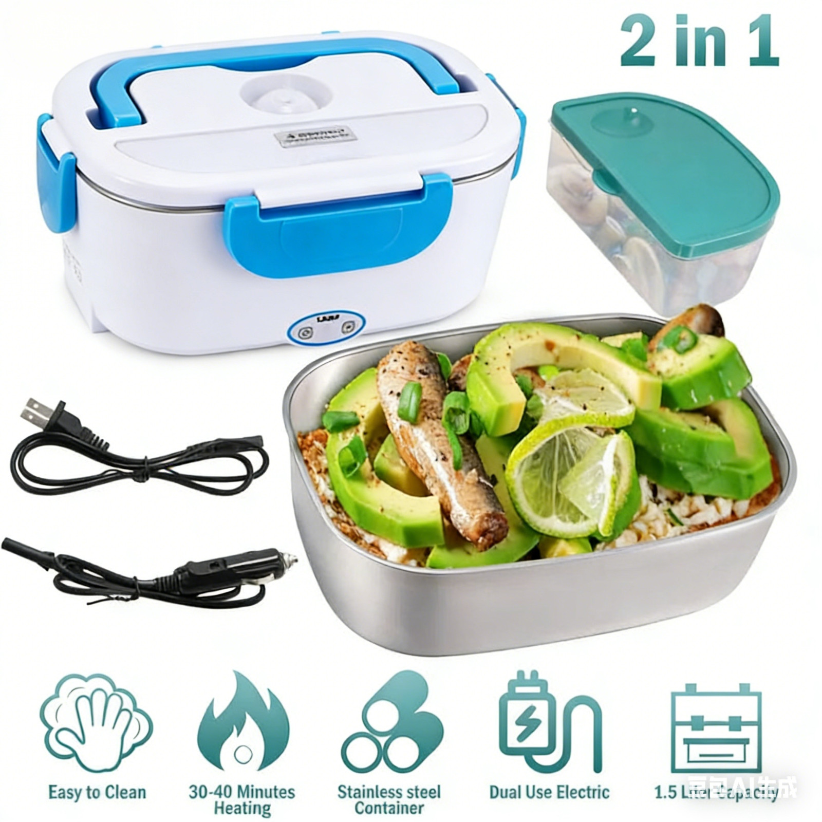 Portable For Car Office Food Warmer Container Us