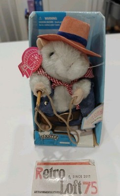 Vintage 2002 Gemmy tanzender & singender Hamster Cowboy. Singt Rohhaut. Originalverpackt. Funktioniert 