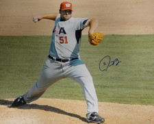 Jonathan Broxton Hand Signed Autographed 16x20 Los Angeles Dodgers Team USA