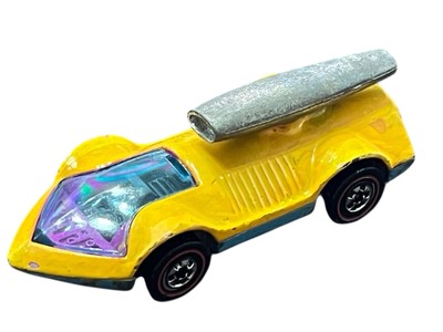Hot Wheels Redline Rocket-Bye-Baby Shell Promotion 1970 Yellow Made in Hong Kong