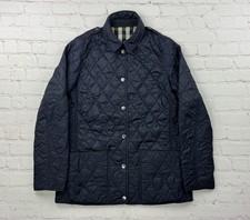 Authentic Burberry Blue Diamond Quilted Jacket Children Size 14Y