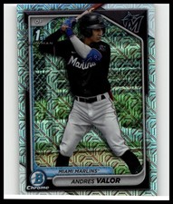 2024 1st Bowman Chrome Mojo Refractor Andres Valor #BCP-196 Marlins RC