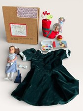 Pleasant Co American Girl Molly Christmas Dress, Stocking, Toys, Box READ DESCRI