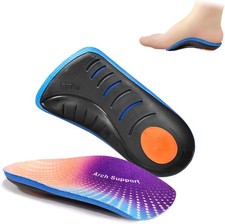 3/4 Orthotics Shoe Insoles for Men Women, High Arch Supports Shoe Inserts for Pl