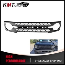 New Front Grille Mesh Fits 2021-2024 Ford Bronco Grill Matte Gray Wo Letters
