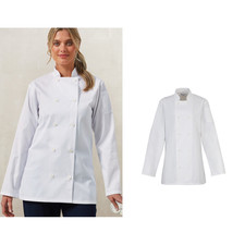 Premier Women's Long Sleeve Chef's Jacket PR671 - Cooking Kitchen Wear Coats