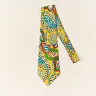 Polo Ralph Lauren Silk Tie Yellow Paisley Made in USA 4" x 55” - spots
