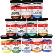Fusible Glass Frit Assortment, 12 Colors, 90 COE - Made from Bullseye