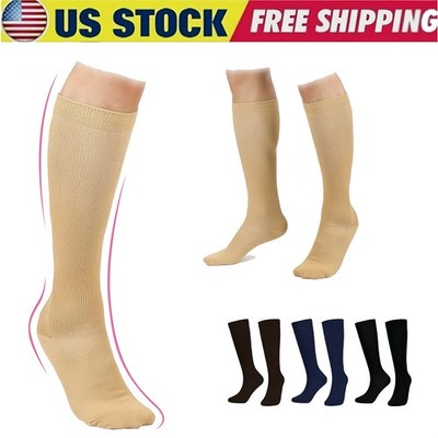 3PK Compression Support Socks 20-30 mmHg Graduated Relief Men Women (S/M-L/XL)