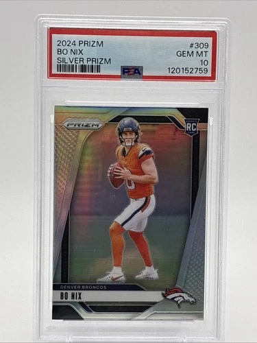 2024 PANINI PRIZM SILVER PRIZM #309 BO NIX ROOKIE RC PSA 10