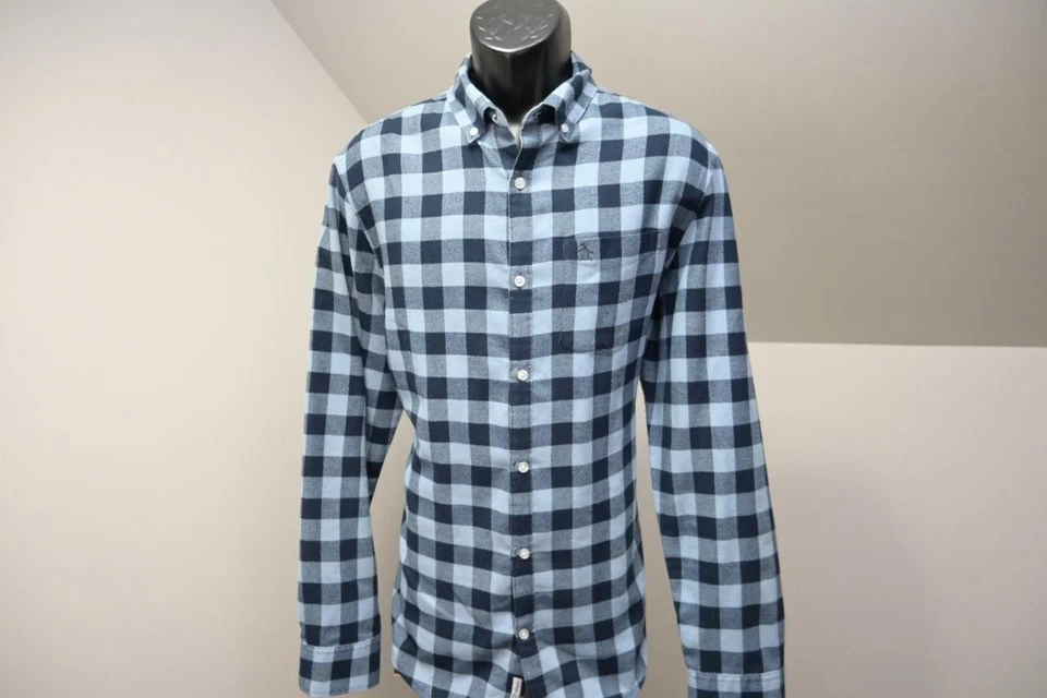 Penguin MunsingWear Flannel Dress Shirt Long Sleeve Plaid Mens Sz Large - Image 2 of 4