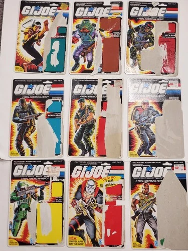 GI Joe Cobra lot of Full Card backs 1980s Destro Low Light Falcon more ARAH x9