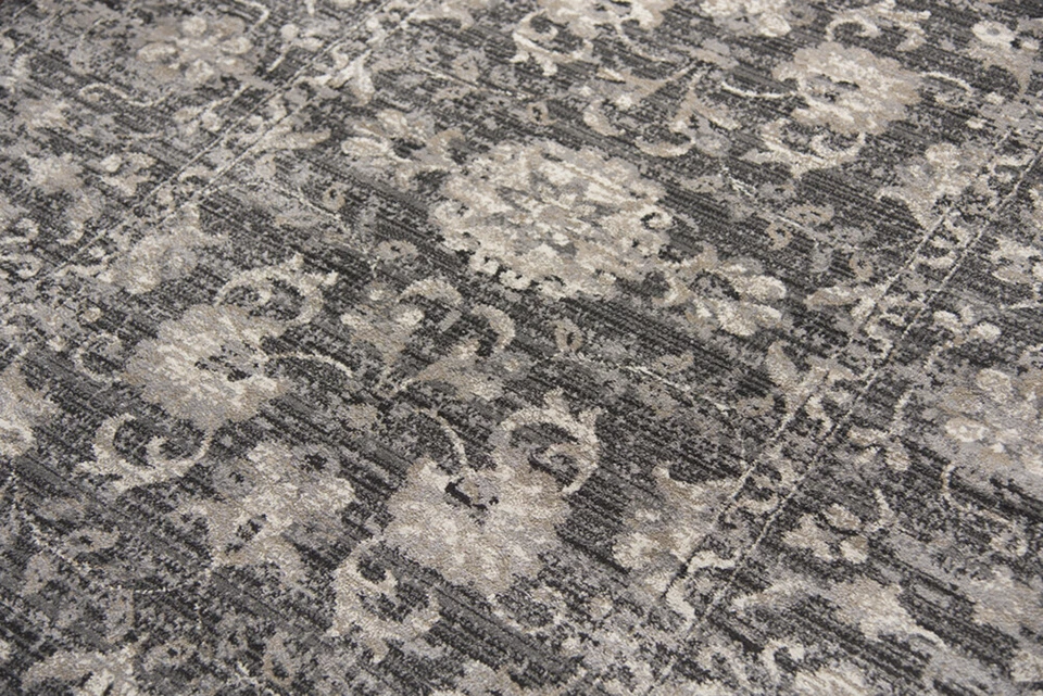 Rizzy Rugs Gray Transitional Casual Faded Distressed Area Rug Floral PN6986 - Image 4 of 4