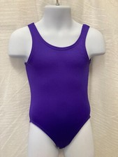 New without Tags Main Street Spandex Tank Leotard PLUM/Purple Dance Ballet Tap
