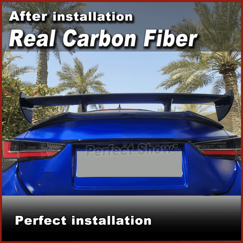 For Lexus RC F RCF RC-F Coupe 2015-2018 REAL CARBON Rear Trunk Spoiler Wing Lip - Picture 5 of 12
