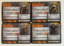 Battletech Command Fire Lance Marauder Rifleman Archer Valkyrie Mechs and Cards