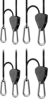 AC Infinity, Adjustable 1/8  Rope Hanger, Heavy-Duty Stainless Steel Gears