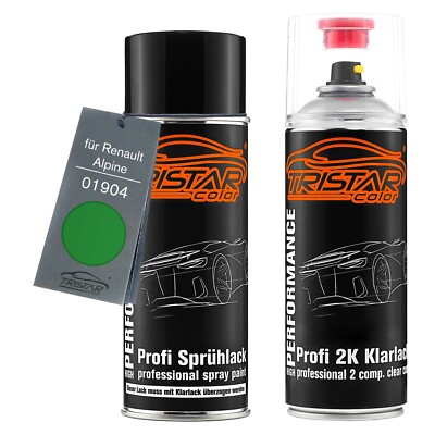 Autolack 2K Spraydosen Set für Renault Alpine 01904 Green Trucks