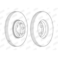 Jurid Bremsscheiben Vorne Ø308 Mm BelüFtet FüR Ford Transit Bus FCD FDD FED FFD