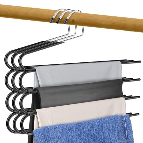 Space-Saving 4-Tier Multi Pants Hanger for Closet Organization-image