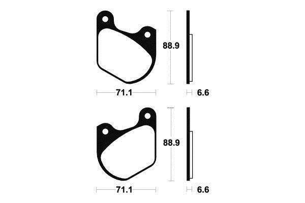 Plaquettes de frein avant MA43 pour Harley Davidson 1340 FLH Classic 380430