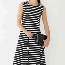 J.crew Cap Sleeve Stripe Midi Dress NEW Size XXS Womens