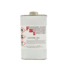 Acetone GRP Tool Cleaner. Cleans Resins and Fibreglass. 100% Pure. 1 Litre