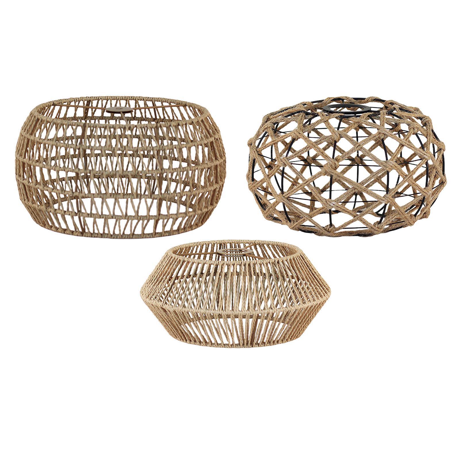 Paper Rope Lamp Shade Boho Ceiling Pendant Light Shade for Pendant ...