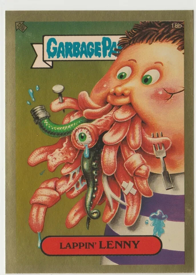 Lappin Lenny 18b Gold Foil Garbage Pail Kids GPK 2004 Series 3 All-New
