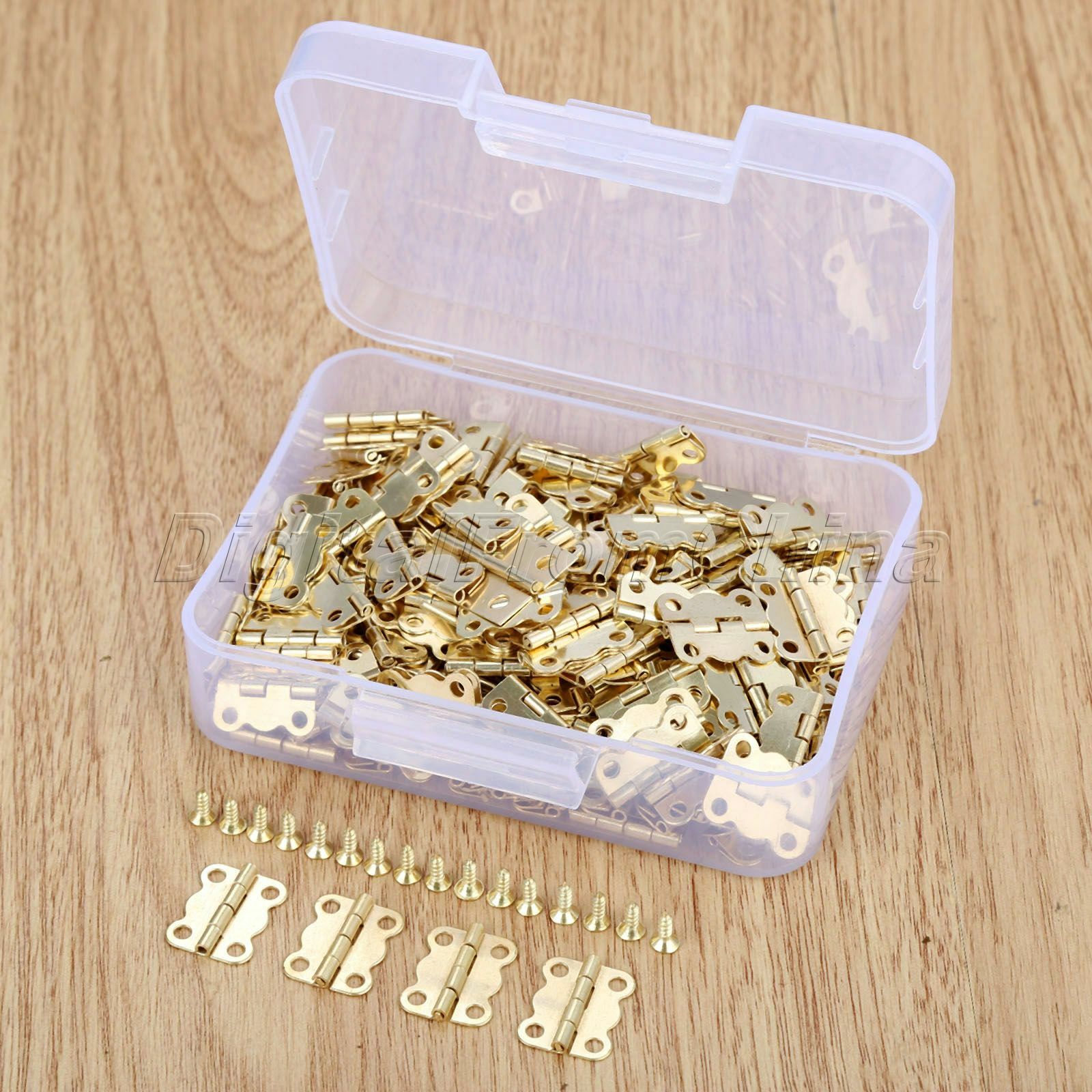 200x Retro Butterfly Furniture Door Hinges Jewelry Box Dolls House
