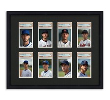 PSA Graded Card Frame Display Holds (8) Slabs Baseball, UV Protection (optional)