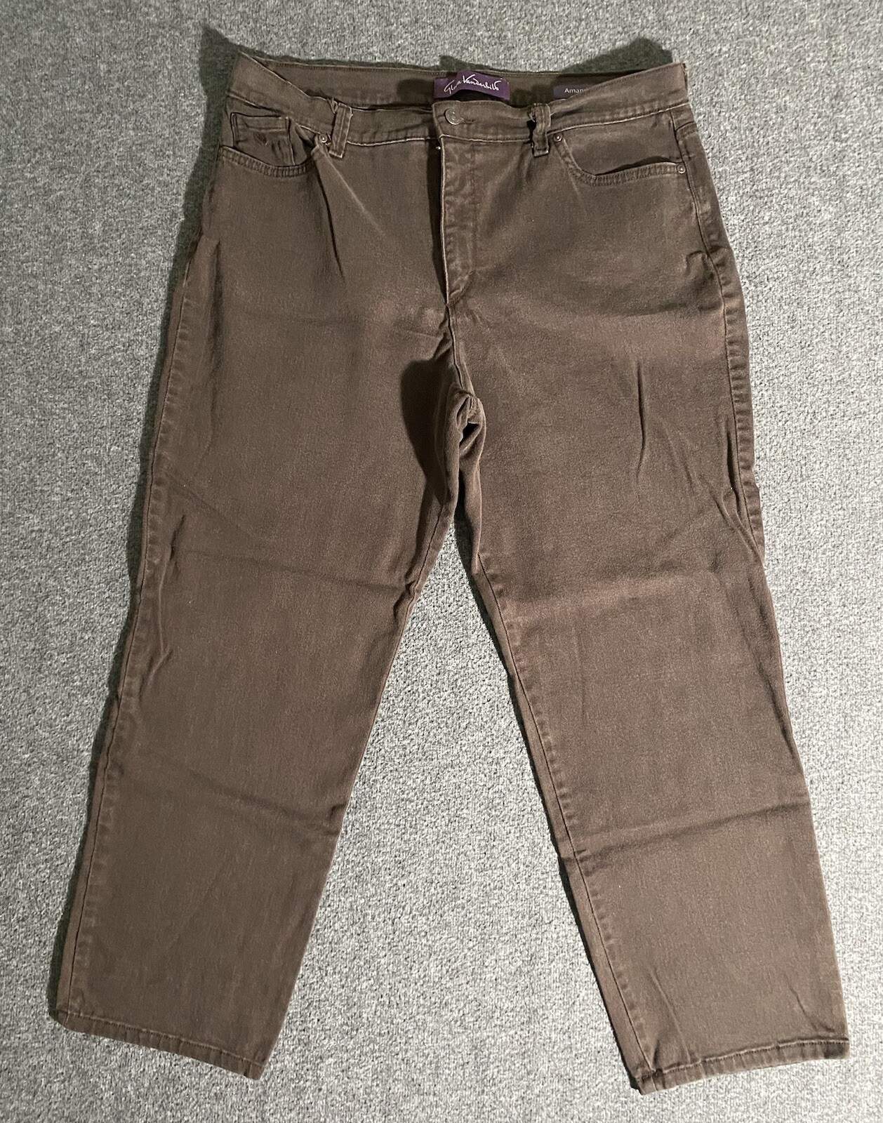 Gloria Vanderbilt Amanda Missy Stretch Jeans in Brown Size 18