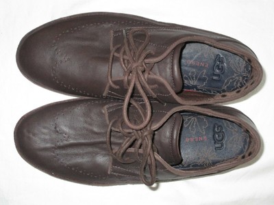 NEW NWOB MENS 7 STOUT BROWN UGG CALI WING-TOE DERBY LEATHER  display picture 2