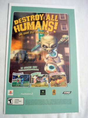 2005 Color Ad Destroy All Humans! Video Game