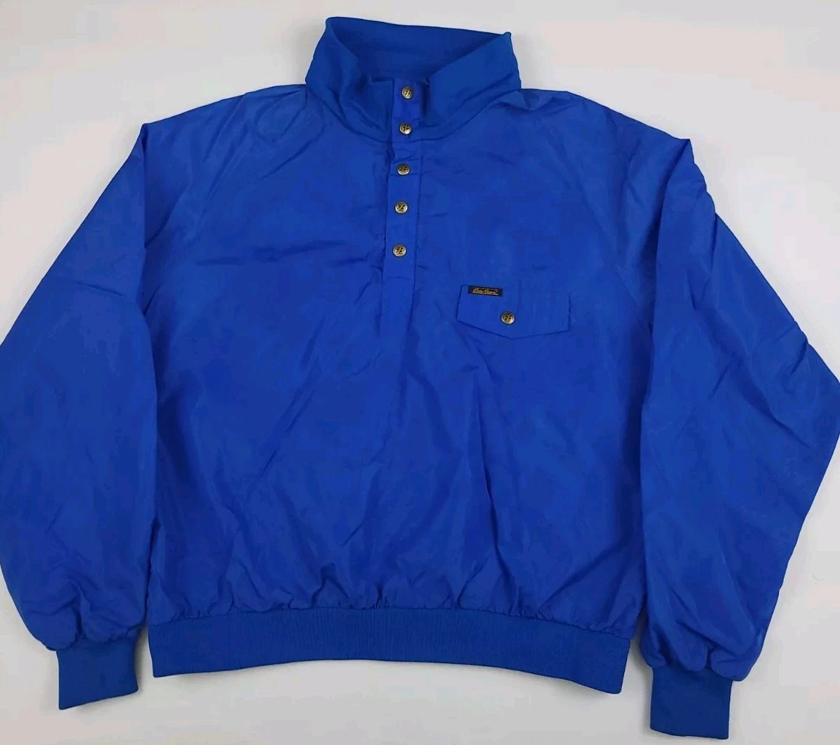 Vintage Eddie Bauer Half Button Pullover Windbreaker Jacket Vtg Outdoors 80s 90s