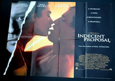 REDFORD & DEMI MOORE in 1993 INDECENT PROPOSAL Original QUAD CINEMA FILM POSTER
