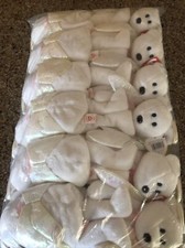12 Factory Sealed Ty Beanie Babies Halo the Angel Bear Toy 1998 Collectible New
