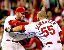 Signed  8x10 SKIP SCHUMAKER  St Louis Cardinals Autographed photo - COA 